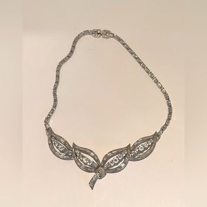 Signed and numbered vintage Boucher rhinestone choker necklace